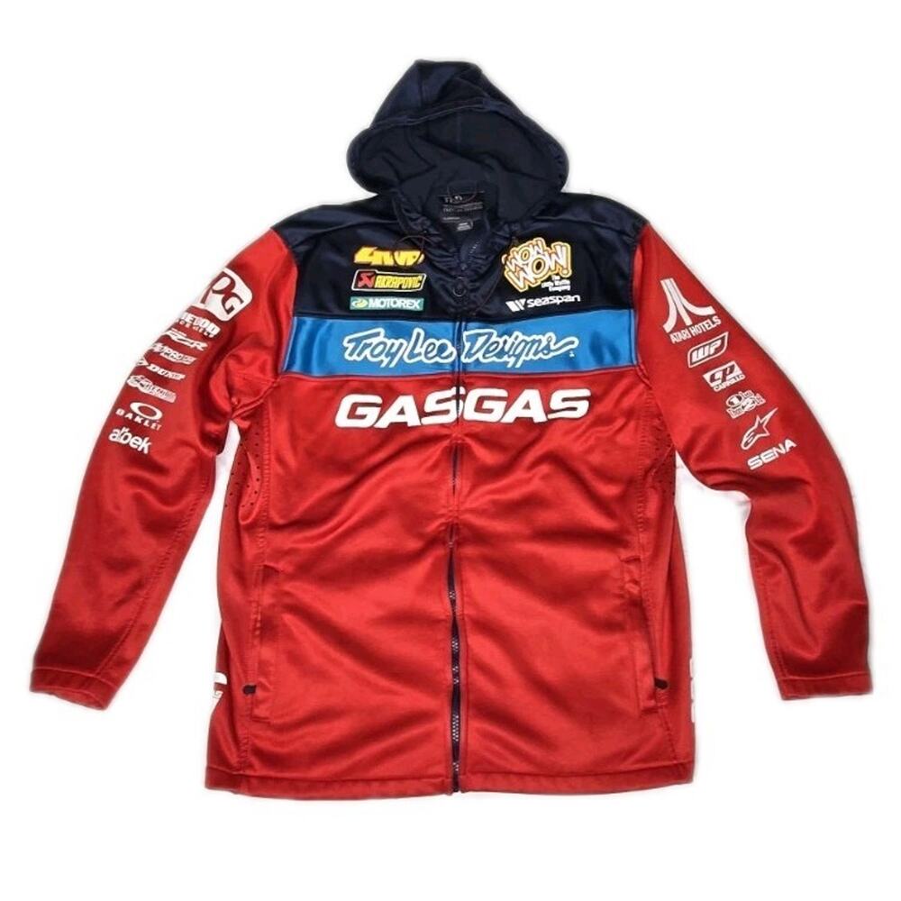Troy Lee Designs GasGas Racing Hoodie Zip Team Pit Jacket Size Large